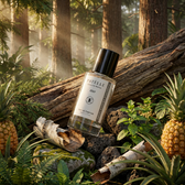 PATÉLLE EE07 Pineapple Smoked Cedar ingredients — pineapple, black currant, birch, oakmoss, cedarwood, ambroxan, musk