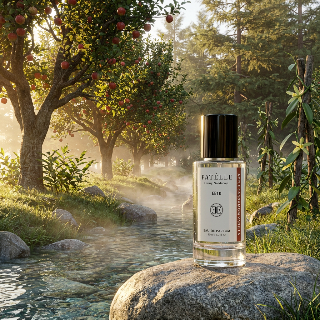PATÉLLE Apple Cardamom Vanilla lifestyle warm spicy amber cologne for men, affordable PdM Layton alternative, Save 24%