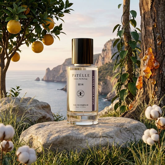 PATÉLLE Pepper Amber Musk lifestyle bold fresh spicy cologne for men, affordable Dior Sauvage alternative at $59
