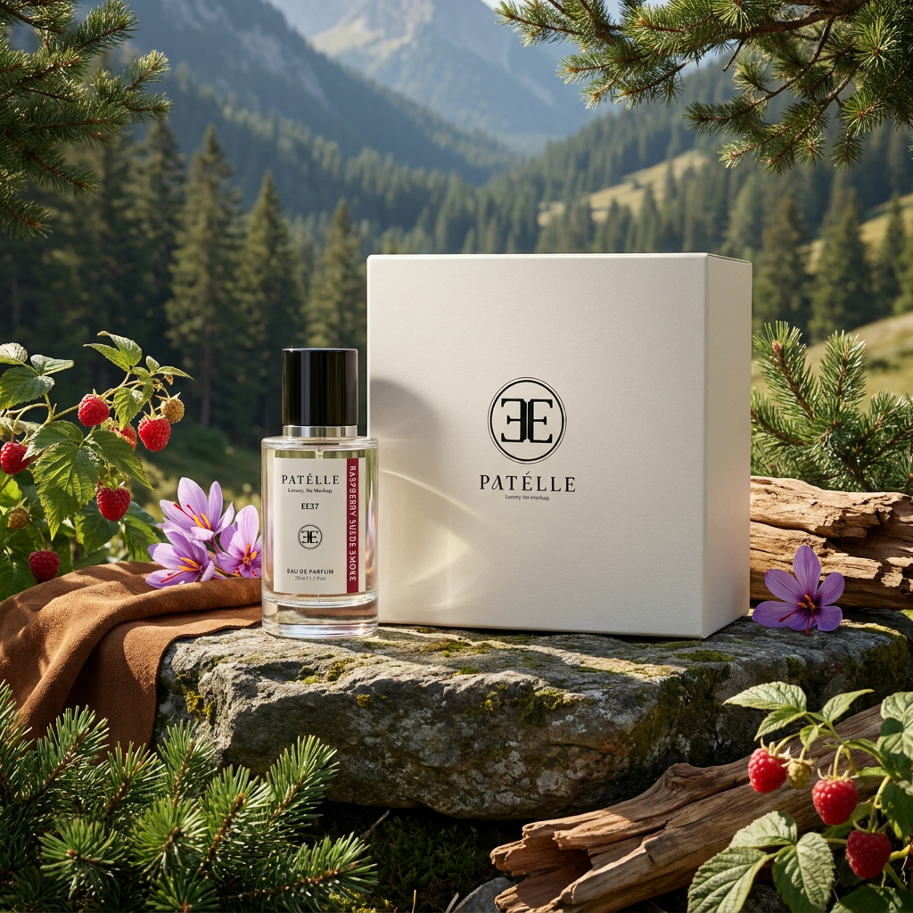 PATÉLLE Raspberry Suede Smoke top notes — raspberry saffron and thyme, Tom Ford Tuscan Leather inspired unisex fragrance
